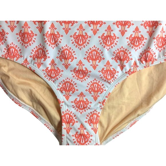 Talbots Cabana Life Embroidered Halter One Piece size L Tropical Beach UPF 50+ - Picture 3 of 14